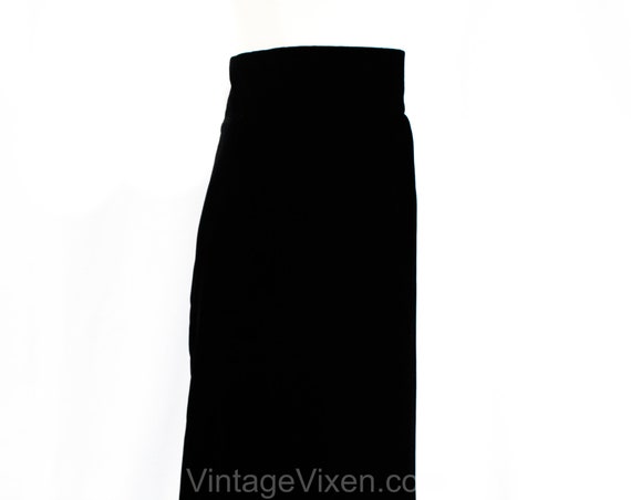 Size 10 Black Velvet Skirt - YSL Designer Formal … - image 4