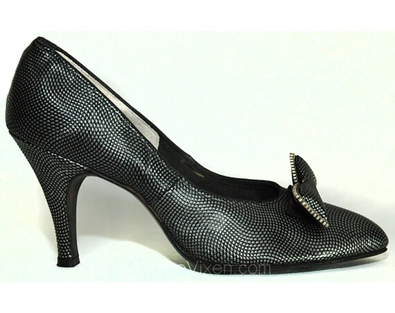 Size 8 Shoes Sleek Steel Silver \u0026 Black 