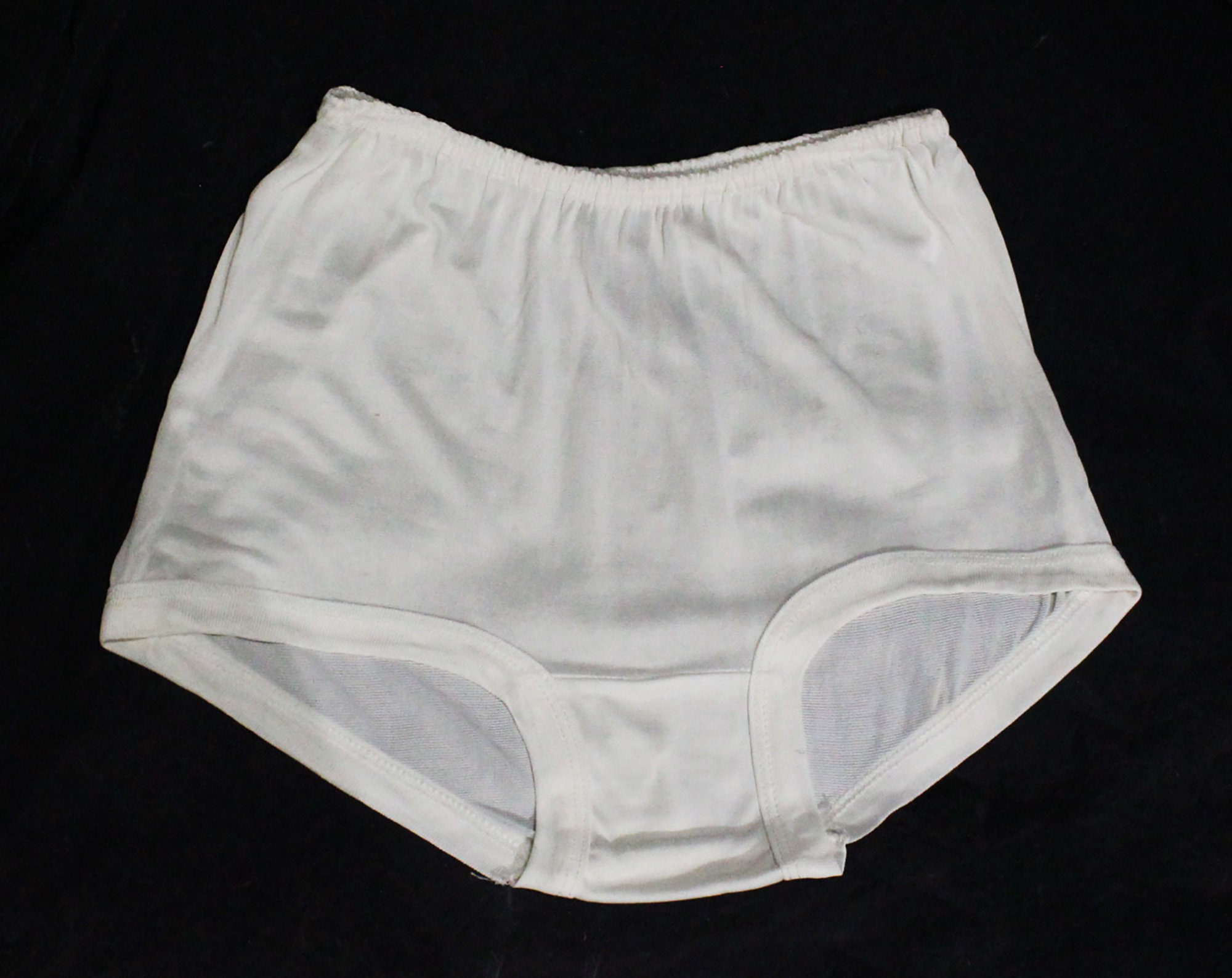 1940s Panties - Silky Sheer Offwhite Jersey Knit Panty