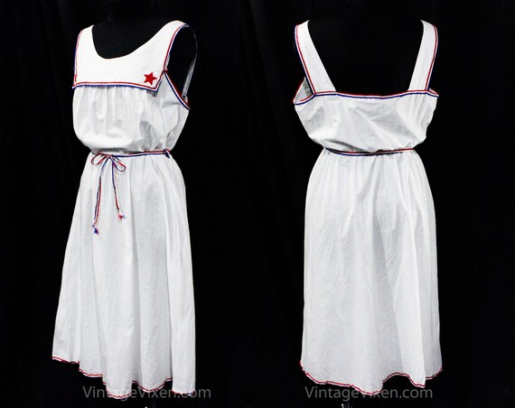 4th of July Dress - 19400s USO Pin Up Girl - Larg… - image 10