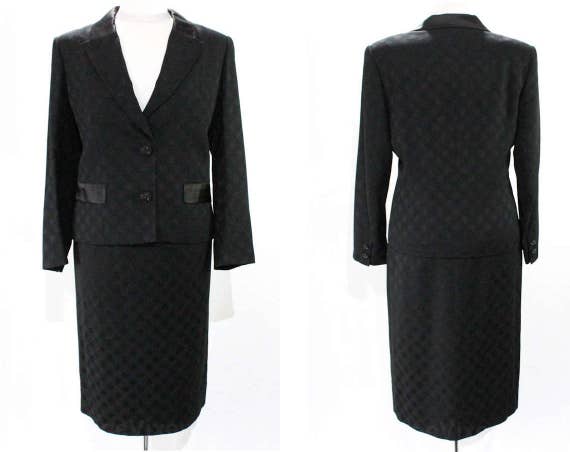 Designer Celine Suit - Paris Label Black Wool Jac… - image 1