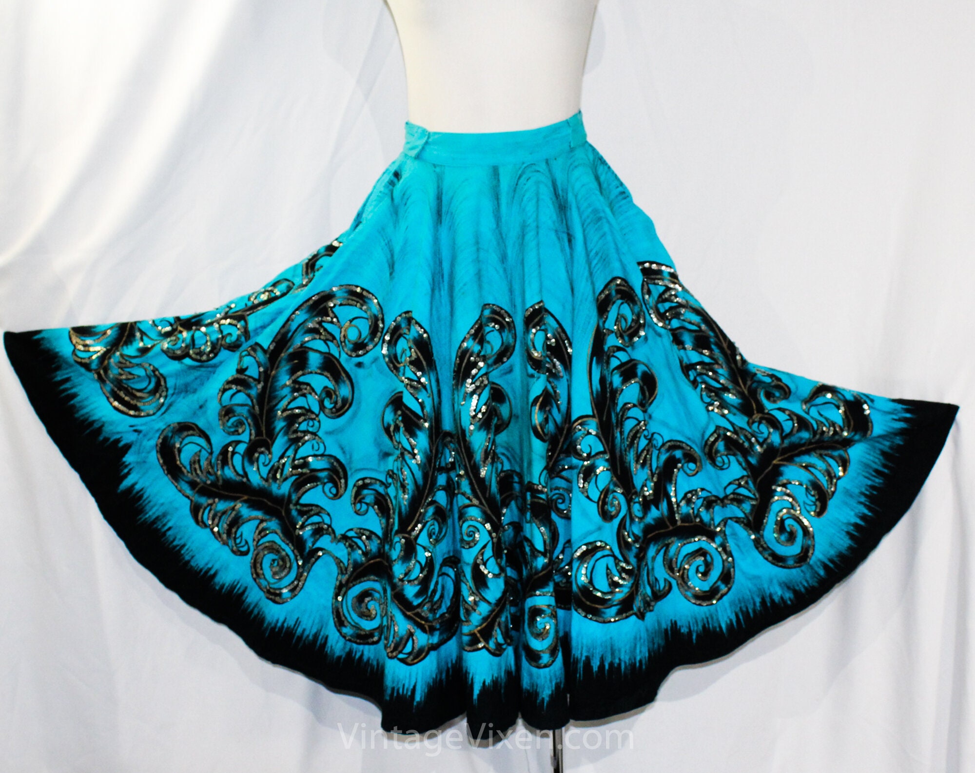 Hand Painted Skirt - Etsy