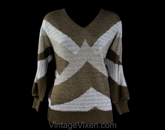 1980s Knit Top Small Medium 80s Neutral Beige Sand Brown | Etsy