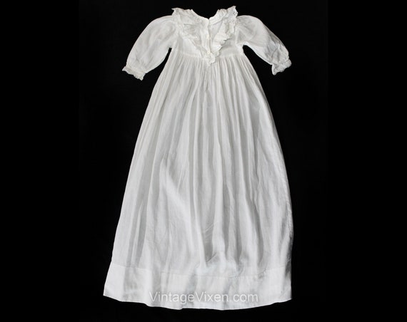 Antique Christening Gown - 1900s Victorian White … - image 10