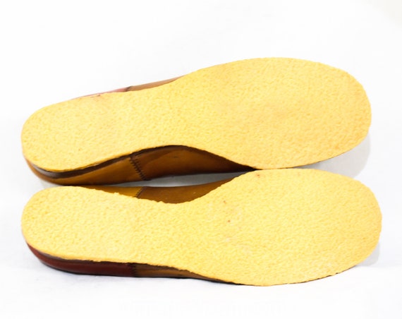 Size 7.5 1970s Platform Shoes - Rust Gold & Brown… - image 7