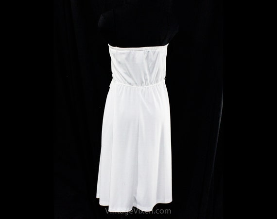 1980s Sun Dress - Black & White Zig Zag with Fusc… - image 8