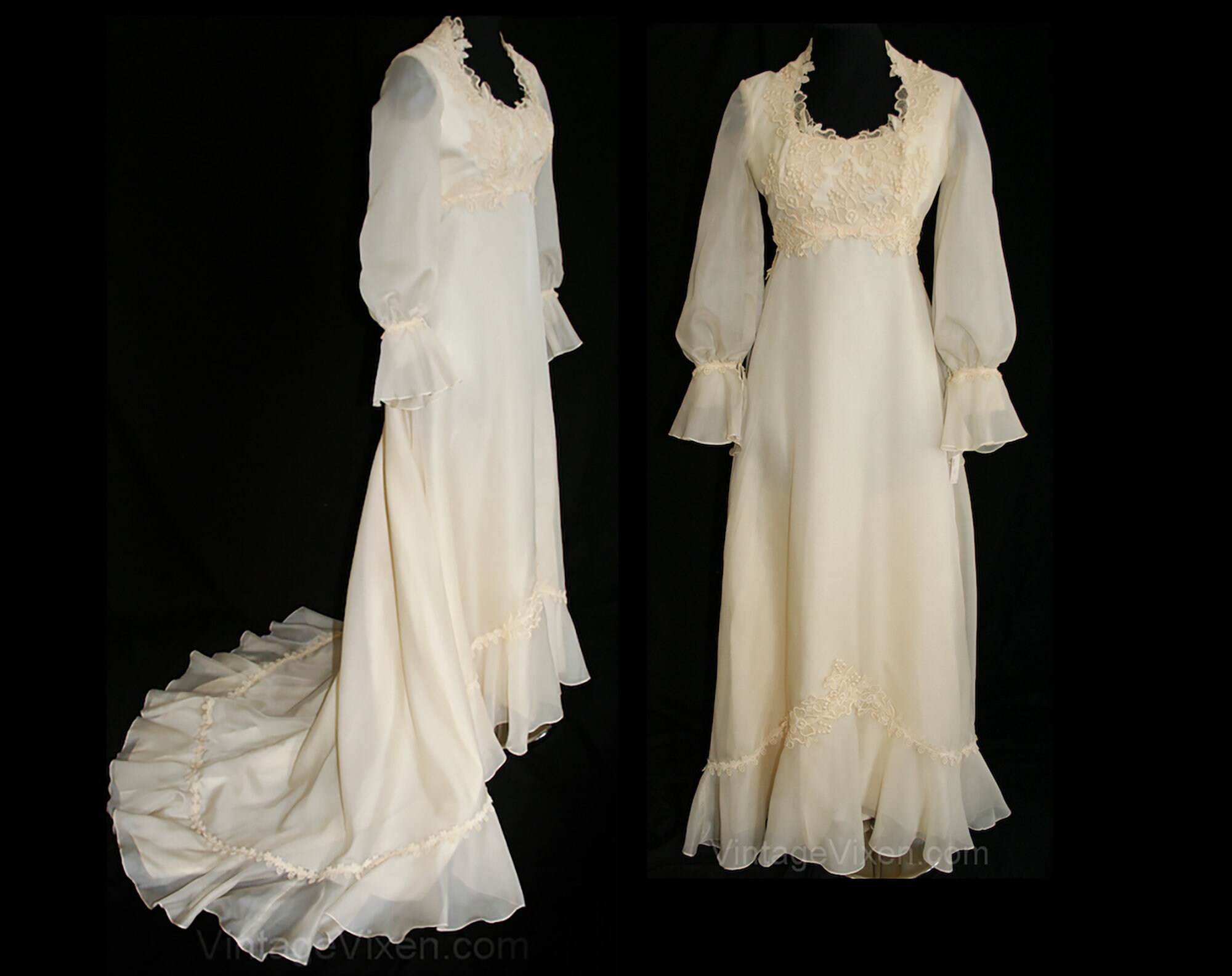 Vestido de novia talla 4 Romántico vestido de novia de - Etsy España
