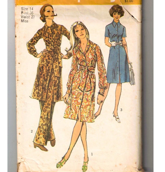 1971 Pant Suit \u0026 Dress Sewing Pattern 