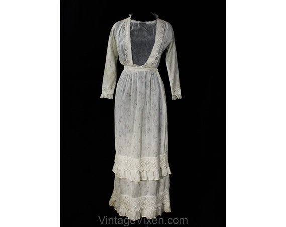 Antique 1900s Dress - XS Winsome Wearable Edwardia
