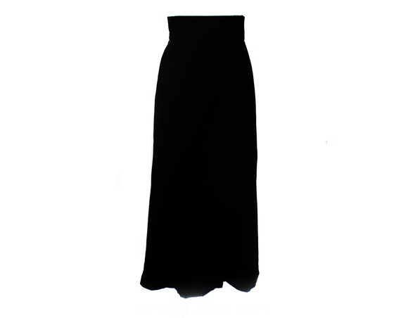 Size 10 Black Velvet Skirt - YSL Designer Formal … - image 6