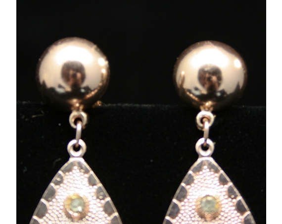 50s Rockabilly Earrings - Chic 1950s Rhinestone T… - image 3