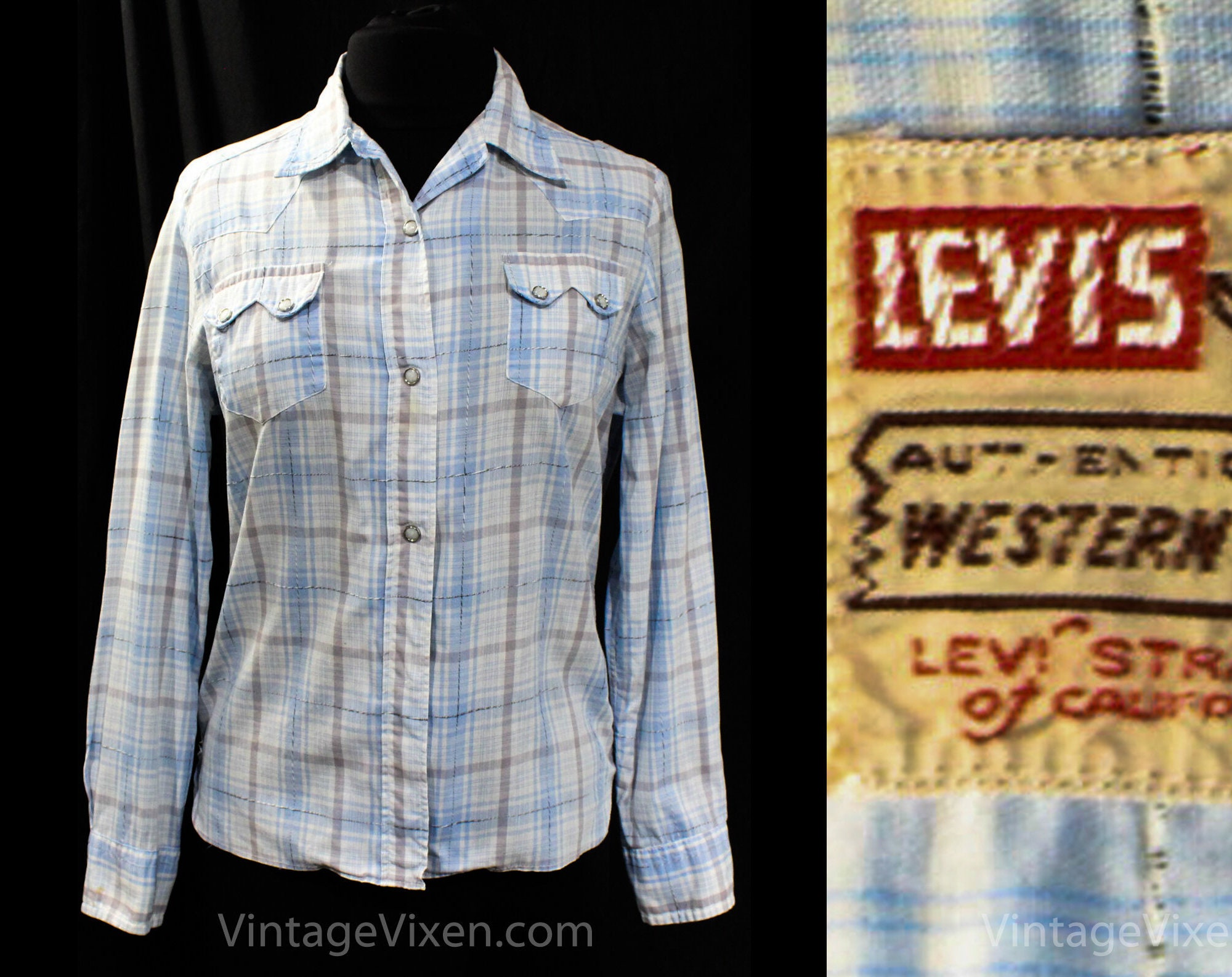 1950s Big E Levi's Western Shirt - Ladies' Size 12 1950s Big E Levi's Western Shirt - Ladies' Size 12