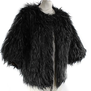 Bonnie Cashin 1960s Suede Jacket with Shaggy Reversible Lining - 60s Rare Design - Brown Black Gray Mod Designer Faux Fur - Small Bust 34.5
