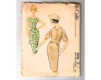 Cartamodello anni '60 - Abito senza maniche su misura e tailleur giacca abbinato, datato 1961 - Completo, mai usato, taglia busto 32, McCall 5926, sartoria anni '60