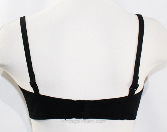 1960s Black Bra - Bond Girl Sexy Pin-Up - 36A Dem… - image 7