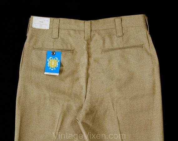 Men's Medium 60s Pants - Mod Late 1960s Khaki Bro… - image 7