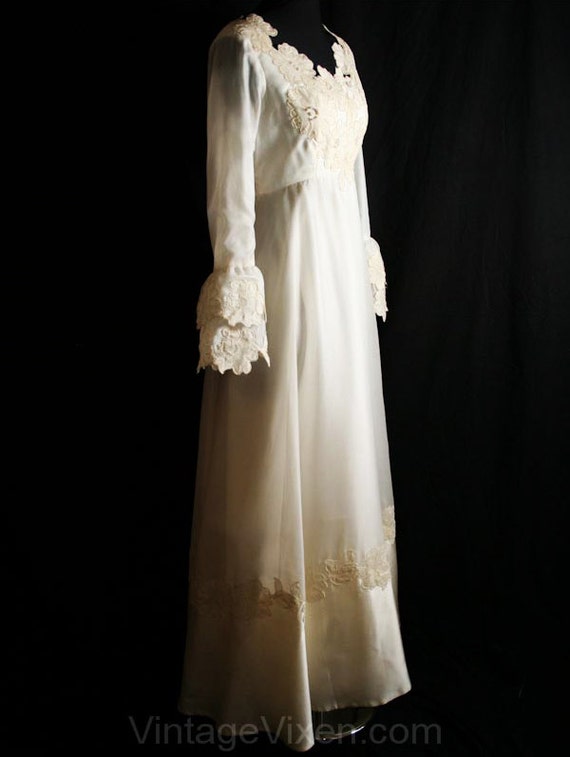 Size 8 Wedding Dress - Haute Hippie 1960s Empire … - image 3