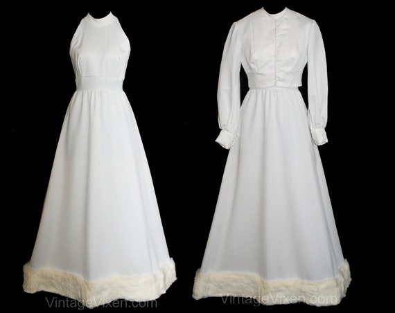 Winter Wedding Dress - Gorgeous 1960s Sleeveless … - image 1