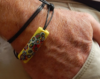 Collar vintage de cuentas Millefiori Trade, estilo Bobo Hippie