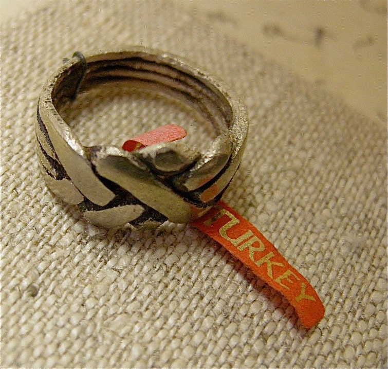 Puzzle Ring Vintage Silver Puzzle Ring Etsy