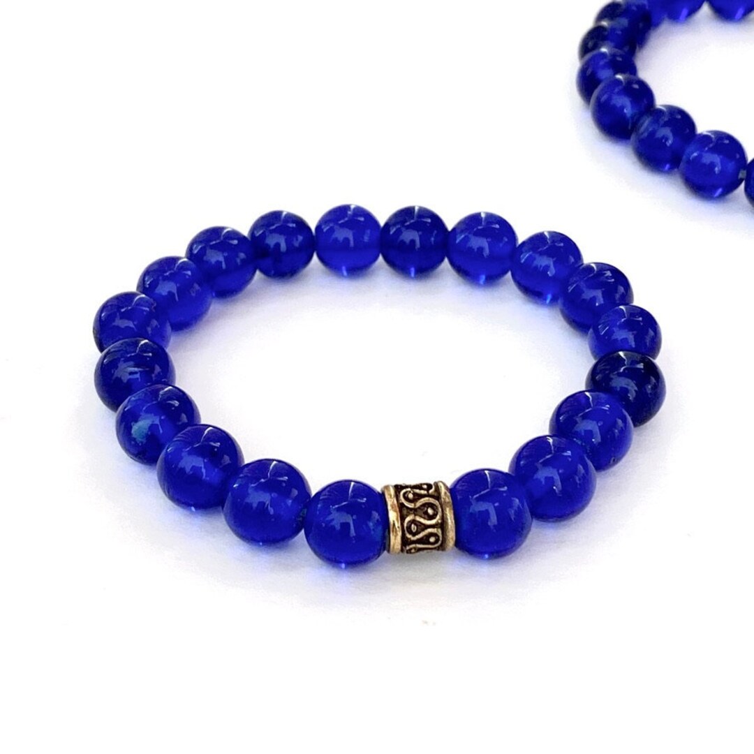 Bracelet Extensible Perles De Verre Jaune – Sans Fermoir, Style Ethnique Et Léger