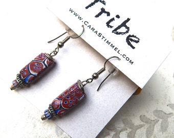Pendientes bohemios de cuentas africanas, joyería étnica colgante