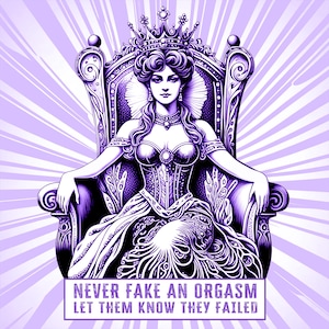 Lámina artística feminista "Mi Reina": Decoración divertida para dormitorio (Descarga digital, 91 cm)