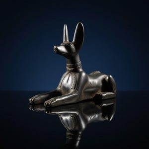 Handmade Anubis Statue, Egyptian God Sculpture, Ancient Egypt Decor, Spiritual Talisman, Museum Replica Accent