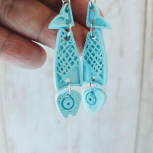 Articulated Fish Earrings – Earth-Friendly PLA Jewelry