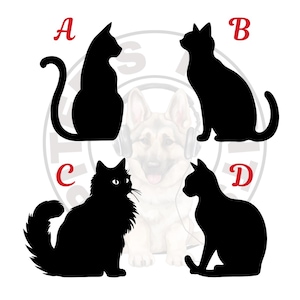Cute Adult Cat Decals, Vinyl Cat Stickers, Permanent Vinyl Cat Car Decals, Cat Water Bottle Decal, Cat Silhouette, Window Decal, Black Cat