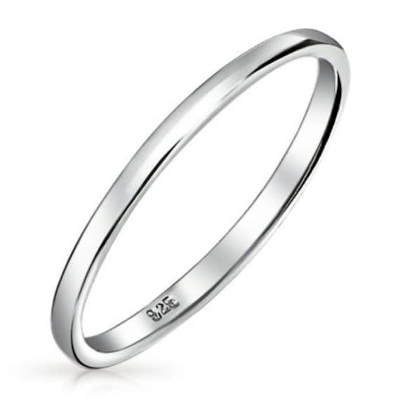 Silver toe ring simple silver rings Sterling Silver band Round silver ring silver midi ring Silver dainty ring Silver stacking ring