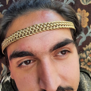 Brass Historic Period Crown  Festival Circlet.  Wedding Headpiece Durable - Comfortable - Adjustable - Unisex