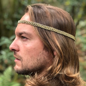 Brass Circlet Warrior SCA Celtic Circlet Renaissance Wicca Cosplay Brass or Silver Wire Crown Halloween - Spirit of the Goddess