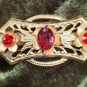 Circlet Red Crystal Renaissance Circlet Crown Headpiece Medieval Theatrical King Prince Queen Princess Shakespeare - Spirit of the Goddess