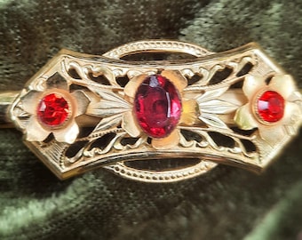 Red Crystal Renaissance Circlet: Medieval Crown Headpiece