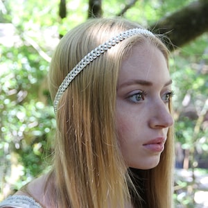 Crown Brass  Silver Plate Circlet Wedding Halloween Celtic Cosplay Druid Warrior SCA Guilds Renaissance Headpiece - Spirit of the Goddess