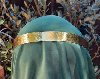 Hammered Brass Circlet Crown: Celtic, Renaissance, SCA Warrior