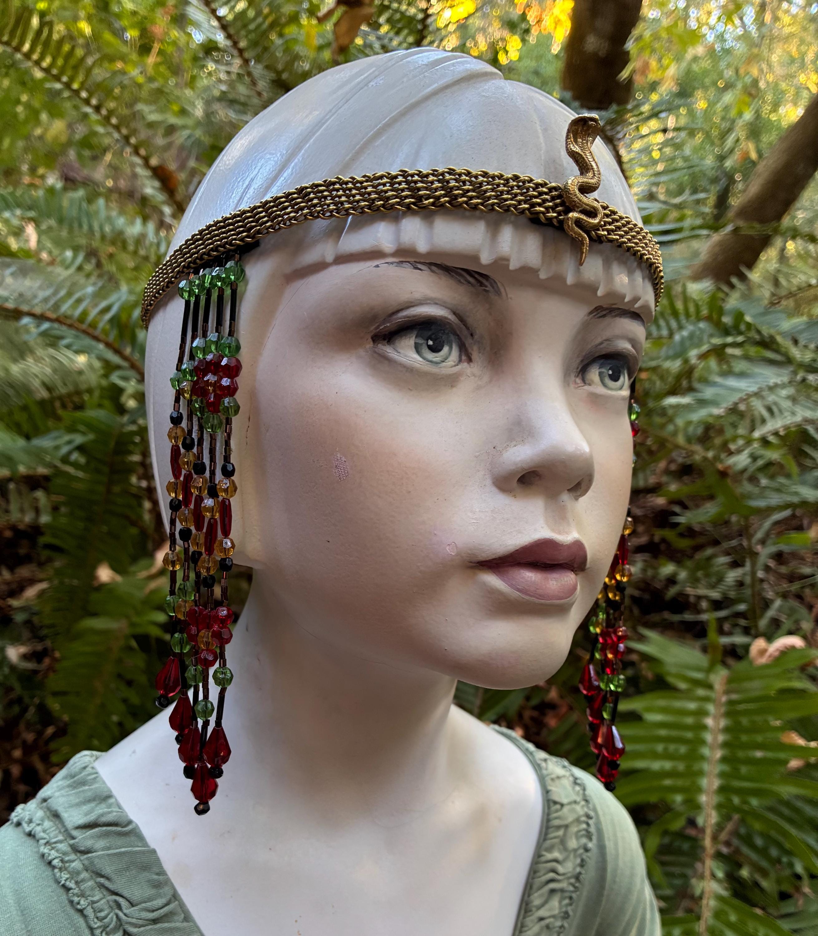 King TUT Egyptian Costume Headband Headpiece for Adults and Kids - Set of Two Deluxe King Tut Adult Headpiece | Costume Accessories main image 3