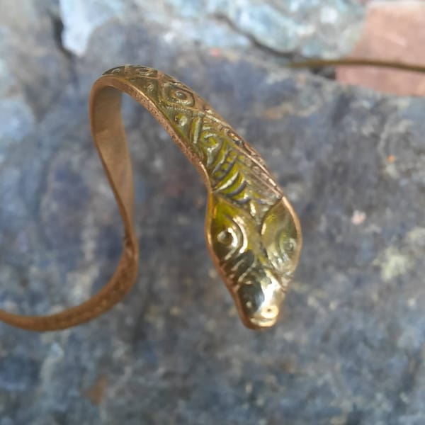 Serpent Circlet Brass - Cleopatra Costume Adornment Egyptian Goddess Cosplay Spirit of the Goddess