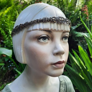 Brass Circlet - Art Deco - Wedding-Renaissance  Headpiece Crown - Victorian Edwardian - Medieval -Spirit of the Goddess