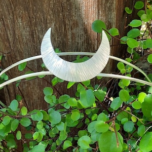 Artemis Goddess Crown with Crescent Moon Circlet  -Diana -Silver Plated or Brass - Celestial- Celtic Roman Greek- Spirit of the Goddess