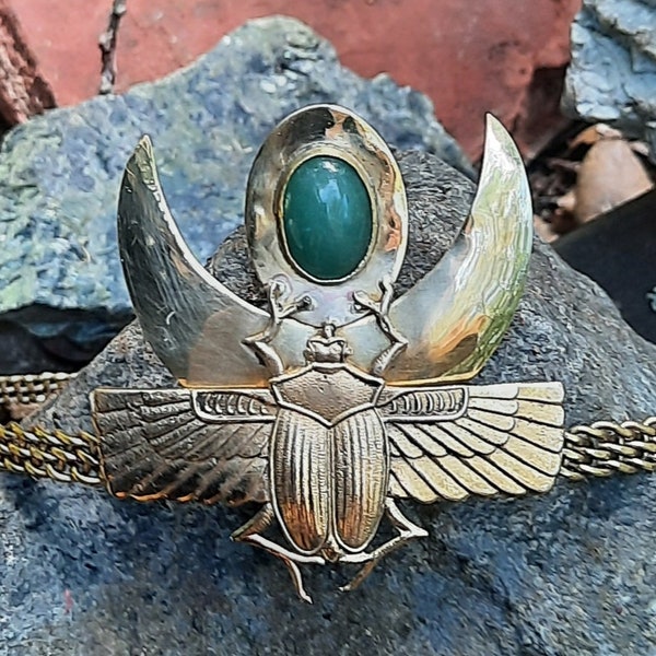 Egyptian Scarab Sun Moon Circlet Crown Headpiece - Spirit of the Goddess