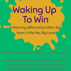 Guten Morgen Affirmation Karten für Kinder | Druckbare Achtsamkeit & SEL PDF | Routine Chart + Arbeitsblätter | Calm Down Corner-Werkzeuge