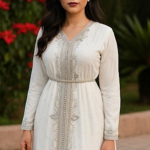 Moroccan Takchita Handmade Traditional Caftan Dress Special Occasion Wear