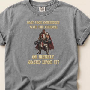 Camiseta "Cruzado Cavaleiro Você Levanta Peso?" | Humor de Academia