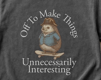 Igel auf einem Skateboard-T-Shirt
