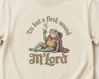 Tis doch ein Flesh Wound Frog Knight T-shirt | Mittelalterlicher Humor