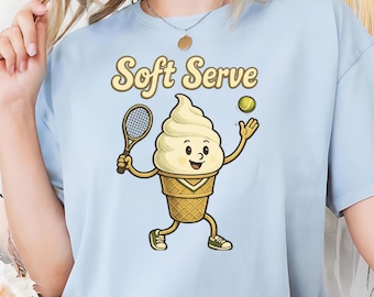 Soft Serve Eis Tennis Double Entender Wortspiel Tee