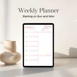 Pastel Flower | Weekly Digital Planner