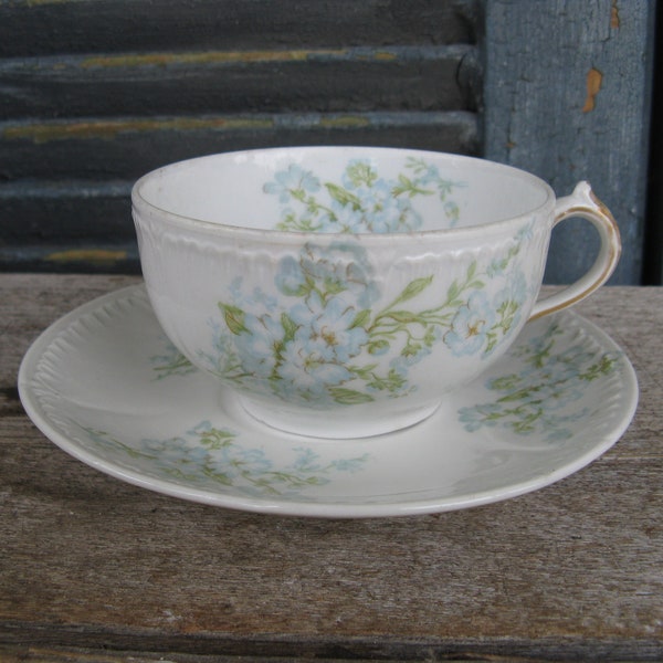 vintage Haviland Limoges tea cup and saucer set France antique fine china